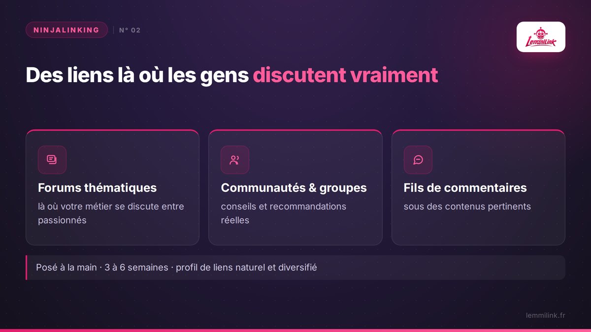 Des liens là où les gens discutent vraiment